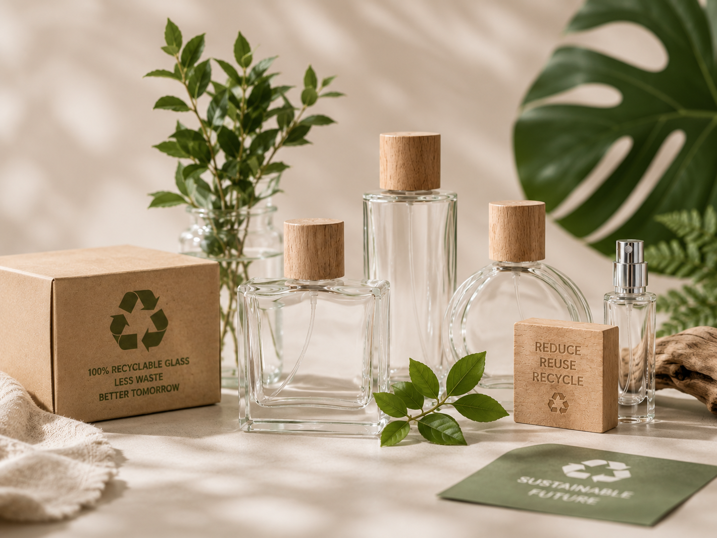 Recycle glass packaging for fragrance brands