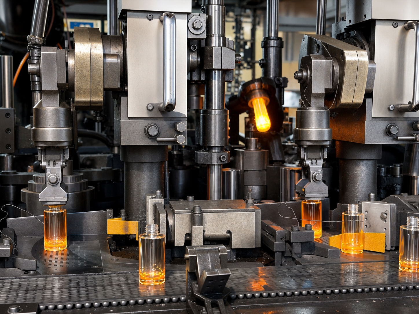 Chinese glass bottle manufacturing production