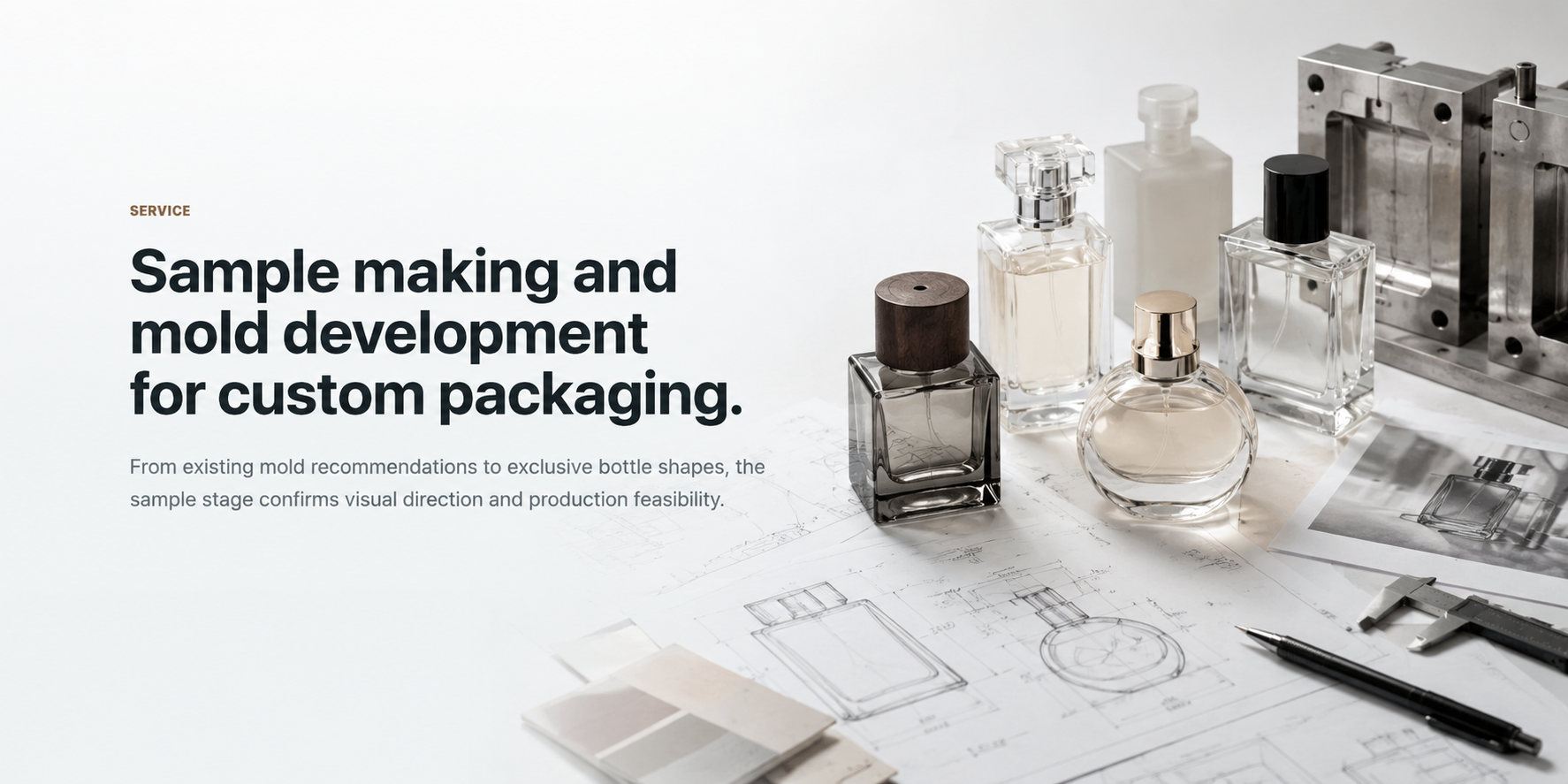 Sample making and mold development product display