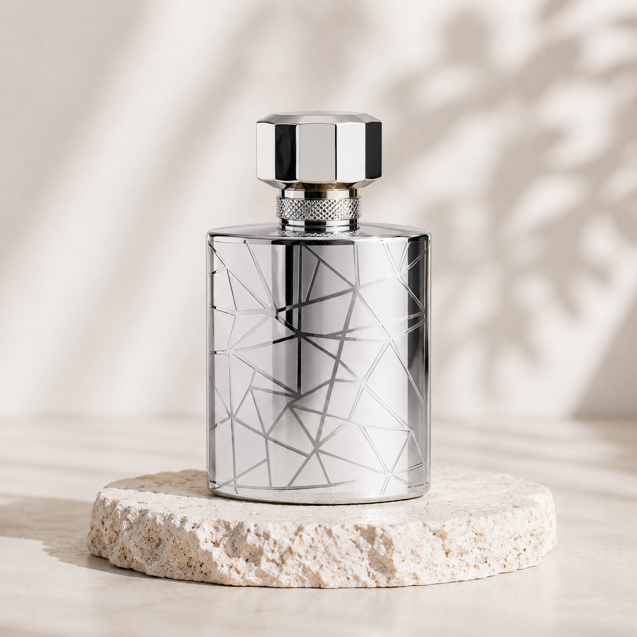 Laser engraving process on perfume glass packaging
