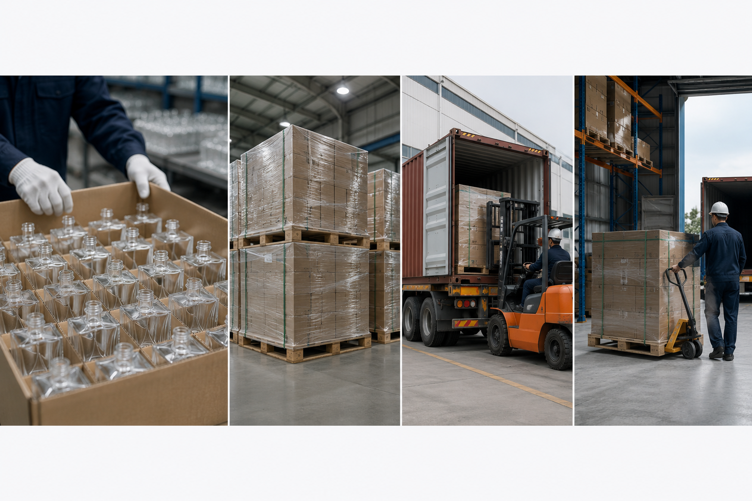 Safe packaging for glass products and global delivery